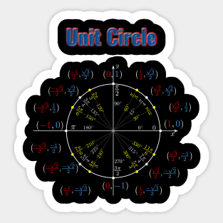 Unit Circle Trigonometry Pi for Nerdy Teacher Students Geek Sticker